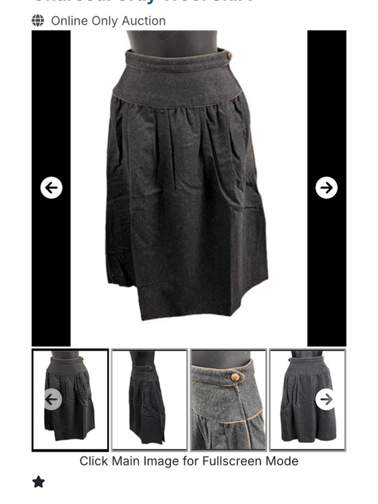 Vintage Saint Laurent wool skirt - Picture 2 of 6